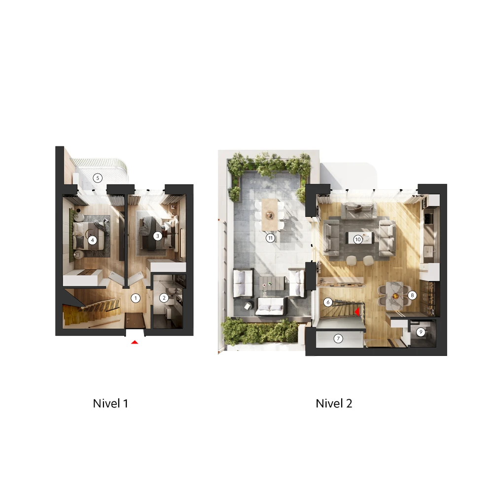 plan apartament Duplex 2