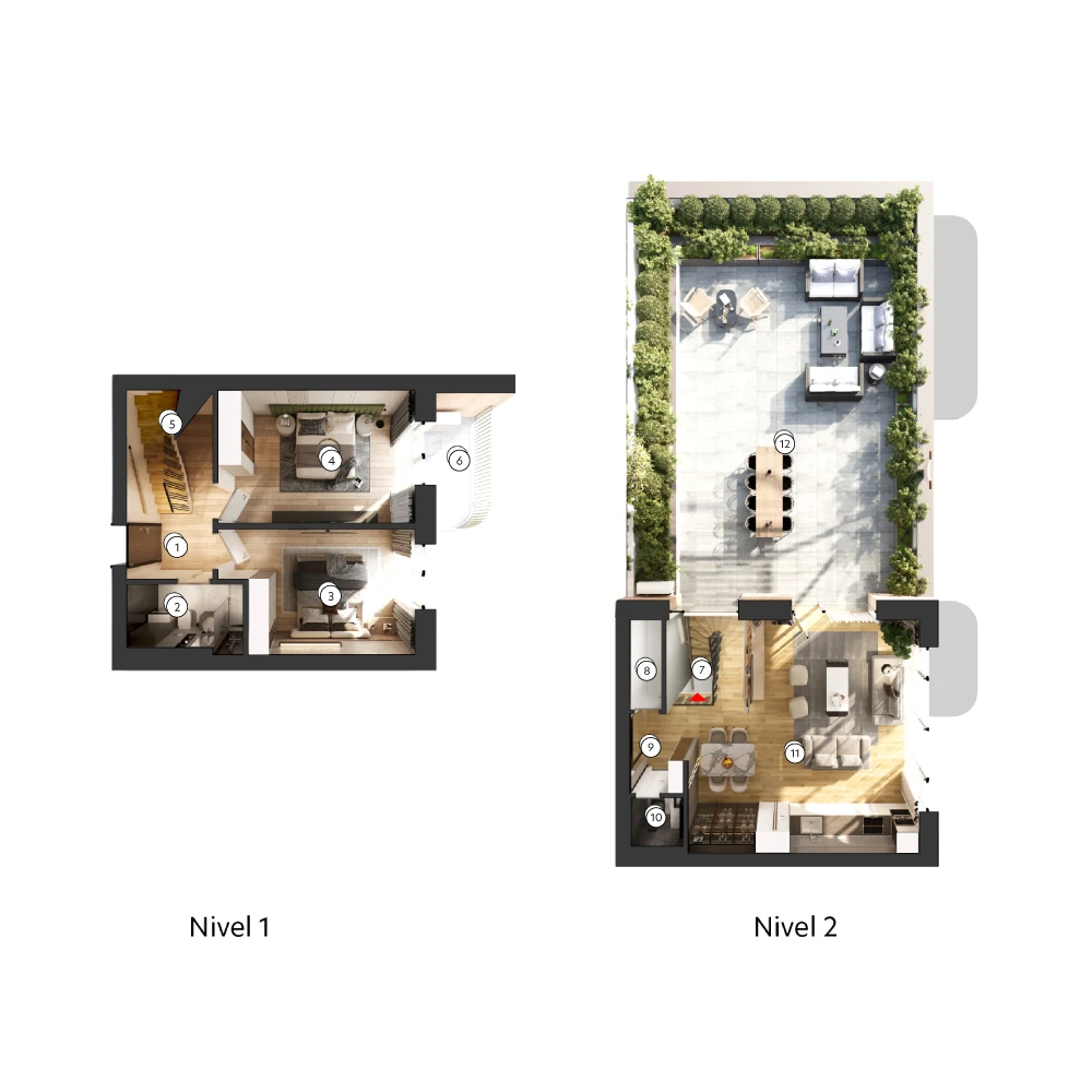 plan apartament Duplex 5