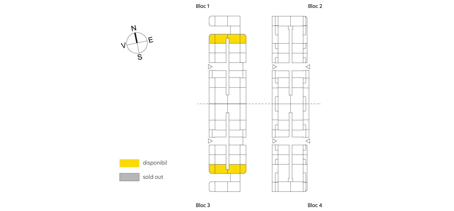 pozitionare apartament Garsonieră tip 1C cu grădină