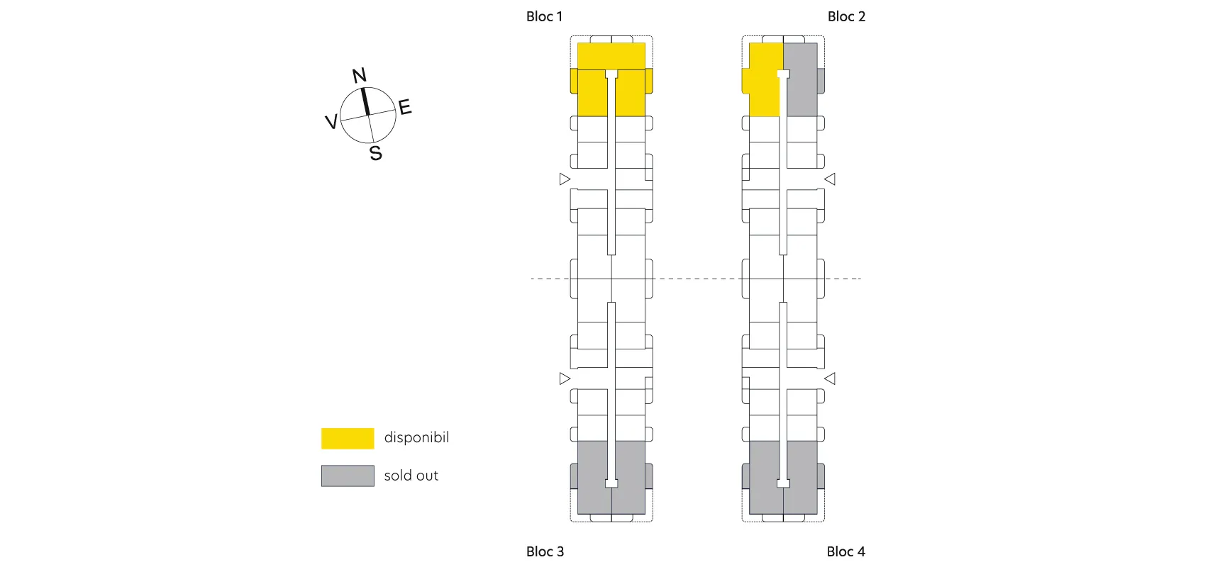 pozitionare apartament Apartament 3 camere tip 3C