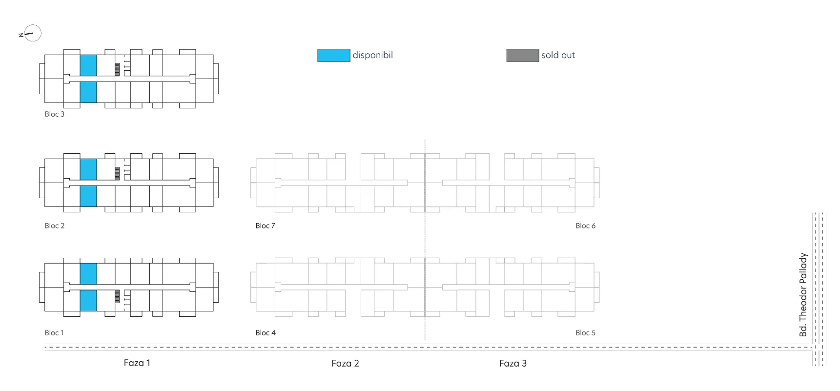 pozitionare apartament Duplex tip 1