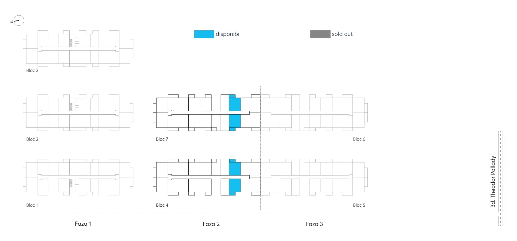 pozitionare apartament Duplex tip 1